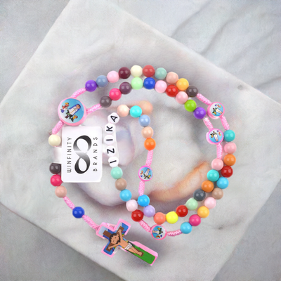 CREATEME™ First Rosary - Kids Custom Name Rainbow Rosary