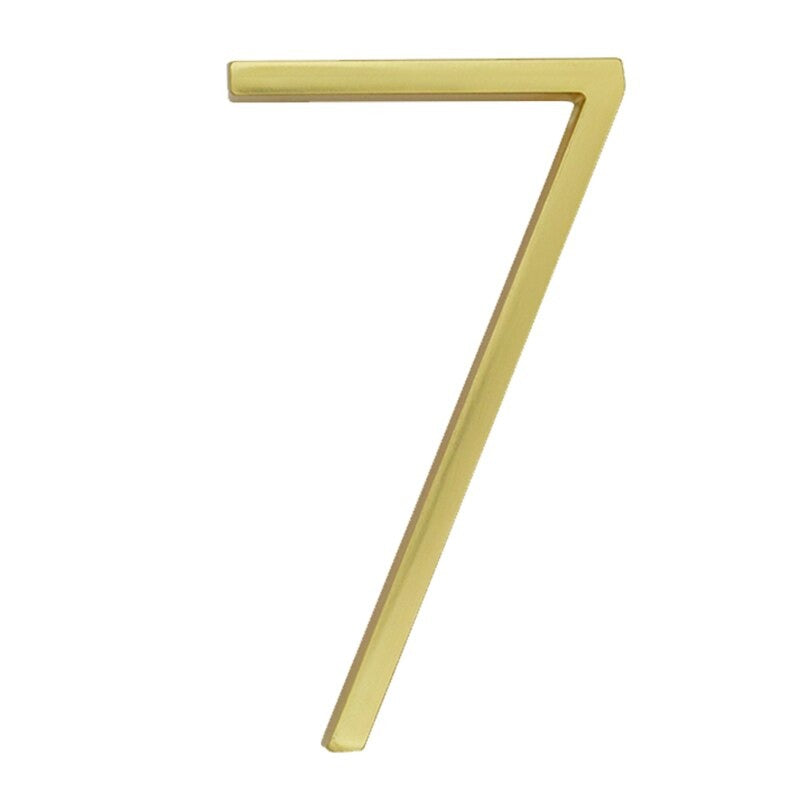 BROOKFIELD Satin Brass Floating House Number Sign