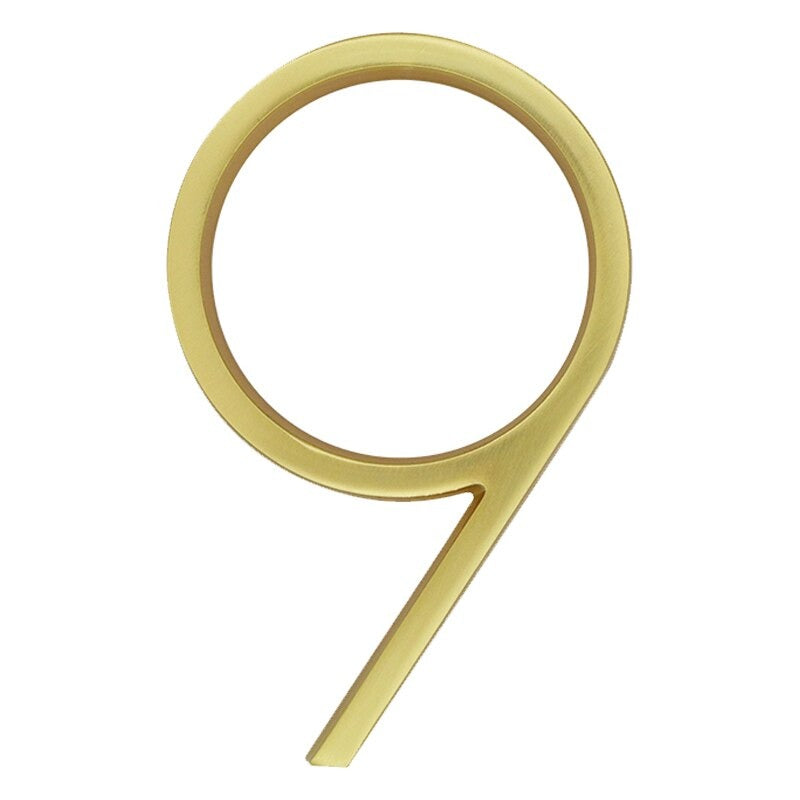 Smooth Solid Brass Floating Numbers