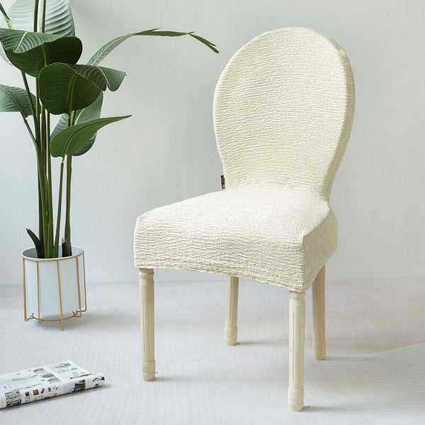Diamond Lattice Round Top Chair Slipcovers for King Louis Chair - Spandex  Chair Cover - Stretch Chair Cover