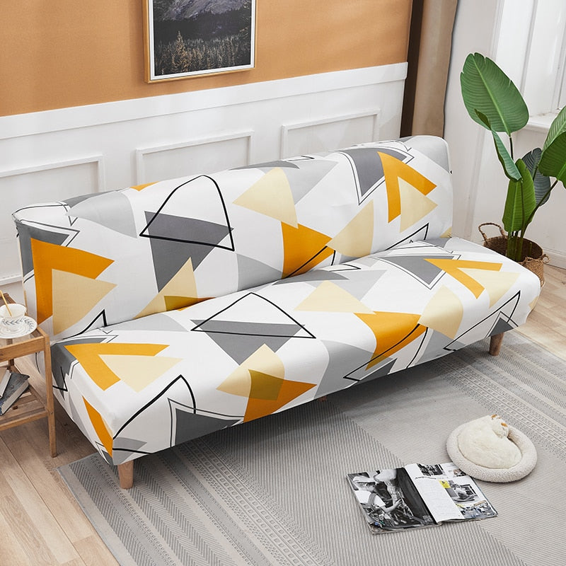 Leaf Patterned and Geometric Patterned Futon Slipcover Winfinity