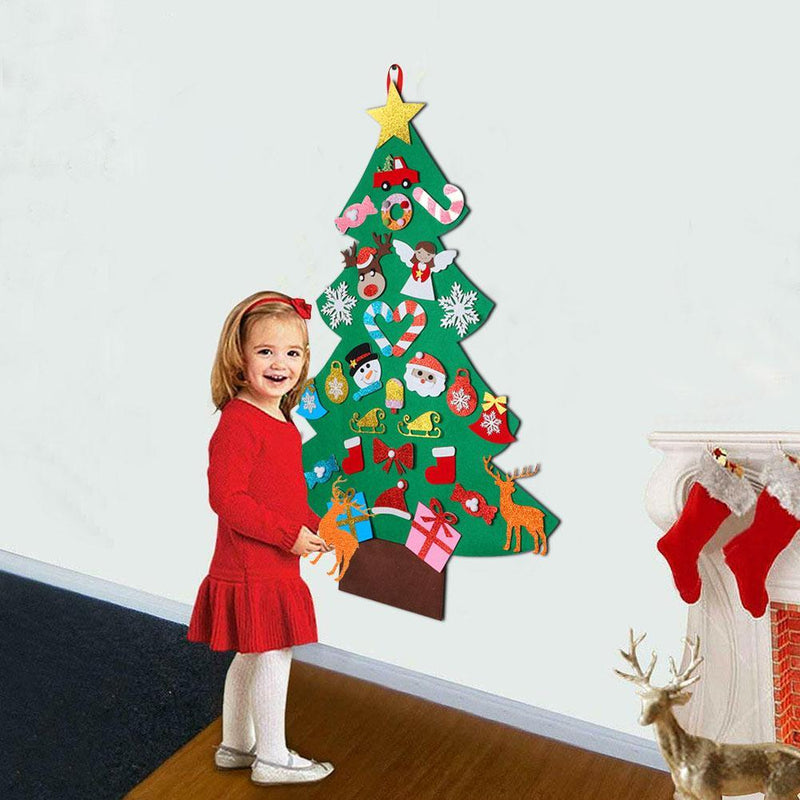 CREATEME™ Stick Decorations Anywhere Premium Toddler Felt Christmas Tr ...