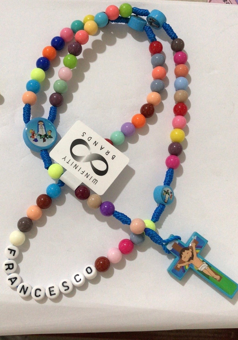 CREATEME™ First Rosary - Kids Custom Name Rainbow Rosary - Winfinity Brands