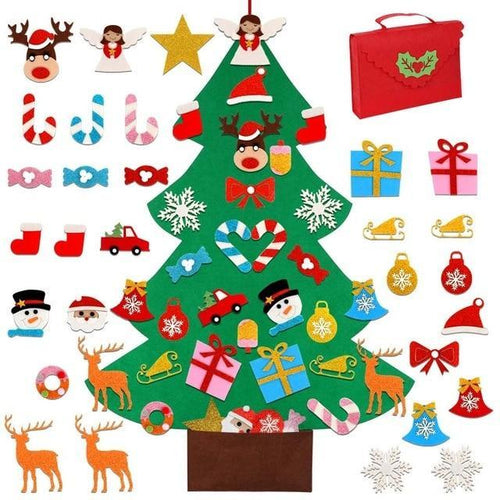 Toddler Felt Cone Christmas Tree - Includes 18 Felt Decorations ...