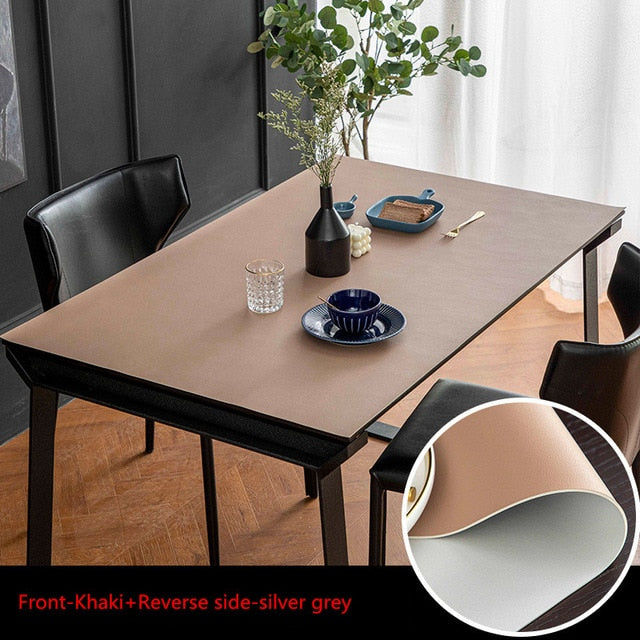 Creative Wood Grain PVC Leather Table Mat, Oil-proof, Heat Resistant,  Rectangular Tablecloth, Custom Dining Table Protector