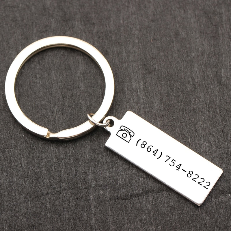 Custom Phone Number Key Chains - Winfinity Brands