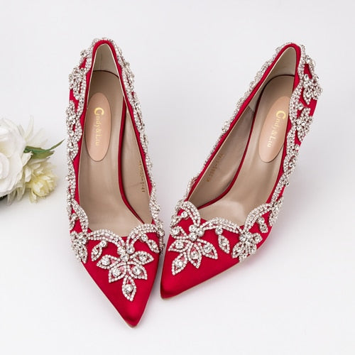 CREATEME™ Elegant Wedding Shoes + Clear Heel Pumps - Winfinity Brands