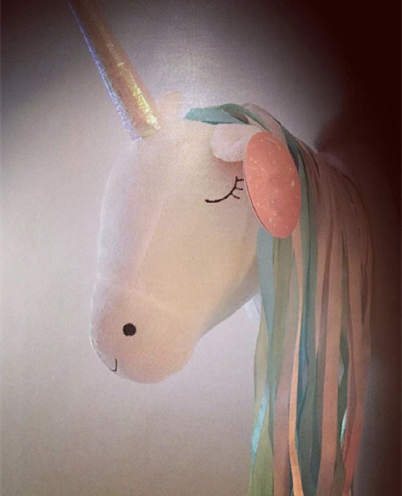 plush unicorn head